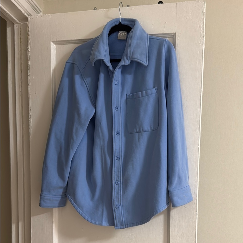 TNA Light Blue Button-Up Shirt